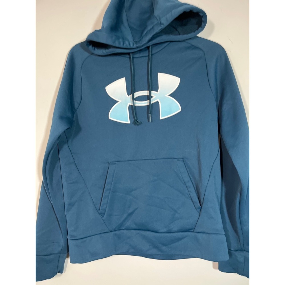 Under Armour Hoodie Sweatshirt Womens Extra Small Teal Green UA Logo